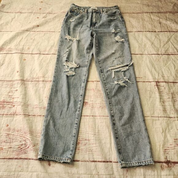 Pistola High Rise Destroyed Relaxed Jeans Size 27 - Picture 2 of 6